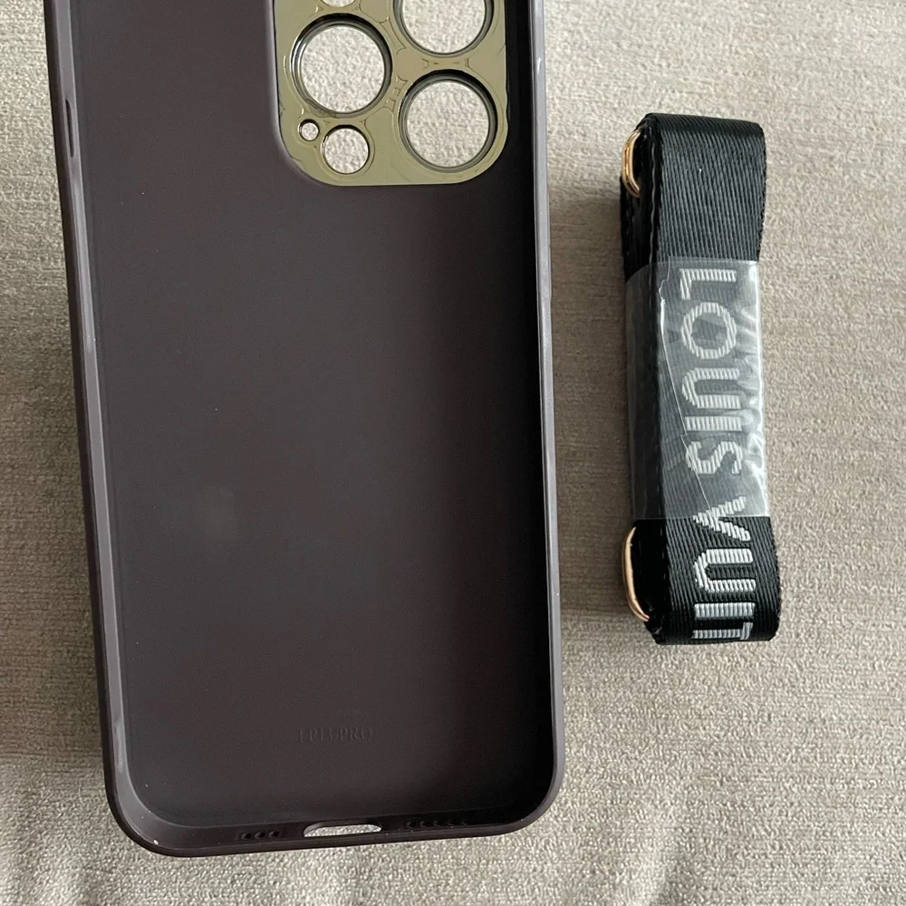 Black and Gray Monogram Phone Case